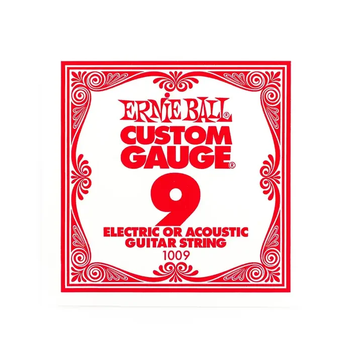 Ernie Ball Plain Steel 9 (.009″) Single Guitar String