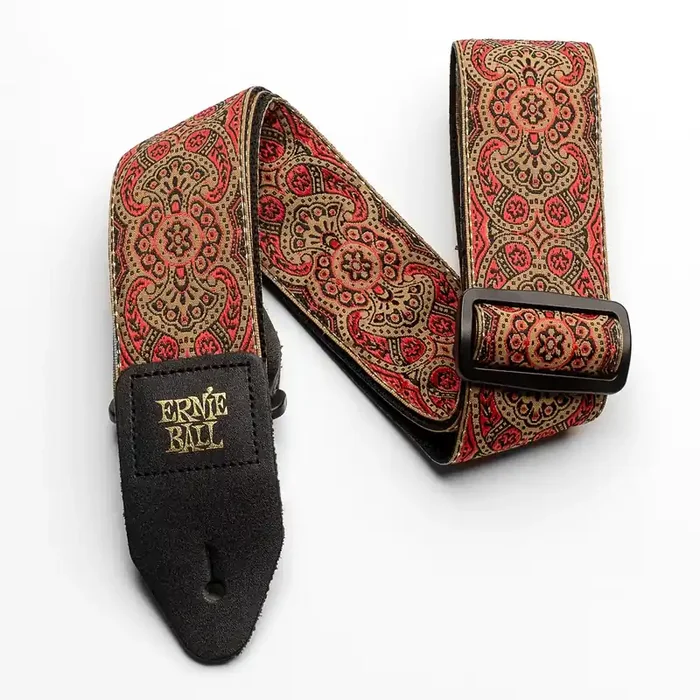 Ernie Ball Polypro Jacquard Guitar Strap, Crimson Paisley