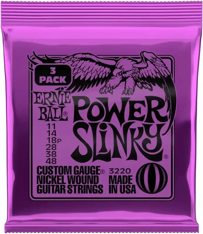 Ernie Ball Power Slinky Electric Guitar Strings – 11-48 (3 Pack)