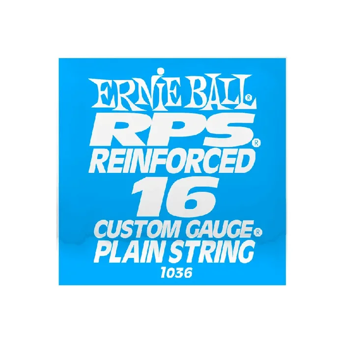 Ernie Ball RPS Reinforced Plain Steel 16 (.016″) Single Guitar String