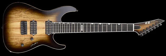 ESP E-II M-II-7 NT STRING DARK BROWN NATURAL BURST