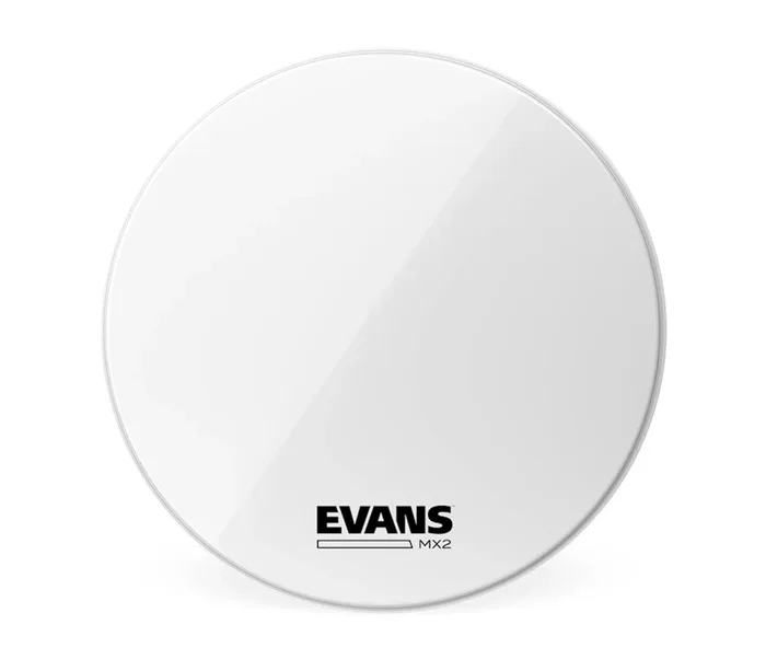 Evans MX2 16 ” White Marching Bass Drum Head