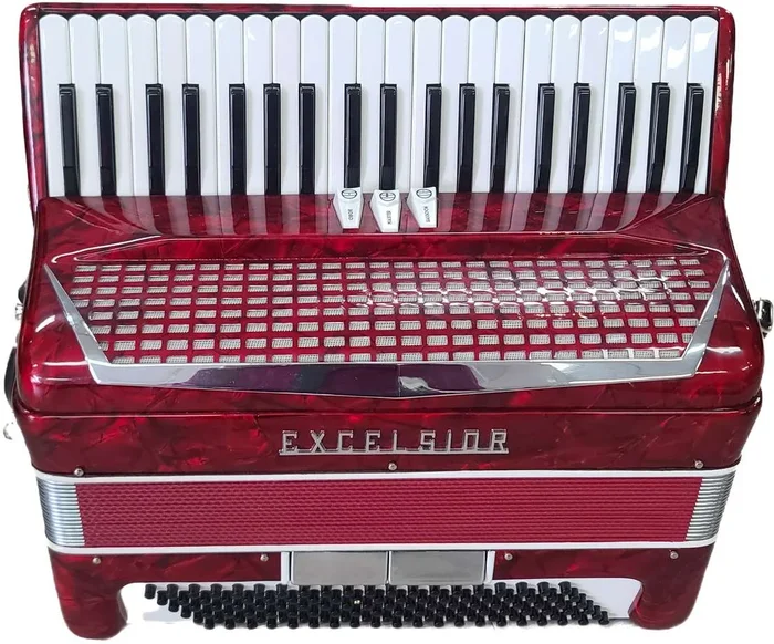 Excelsior 120 Bass Piano Accordion Red | Mod. 506 | Second Hand
