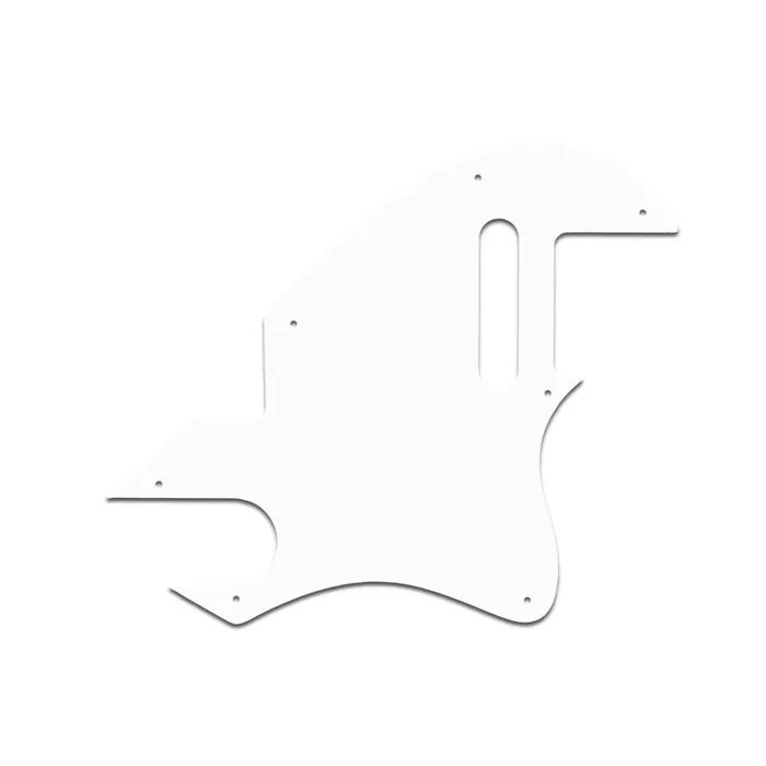 F Hole Tele – Thin Shiny White .060″ / 1.52mm Thickness, No Bevelled Edge .060 No Bevel
