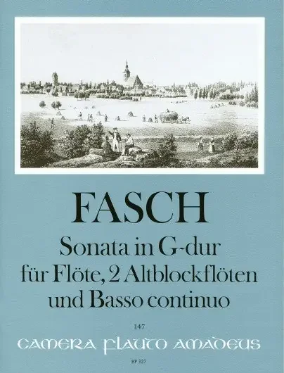 Fasch Sonata in G Major for Flute, 2 Treble Recorders and Basso Continuo