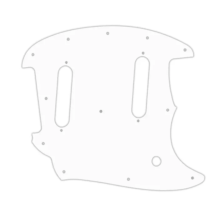 Fender 2017-Present Classic Style Mustang – Thin Shiny White .060″ / 1.52mm Thickness, No bevelled Edge