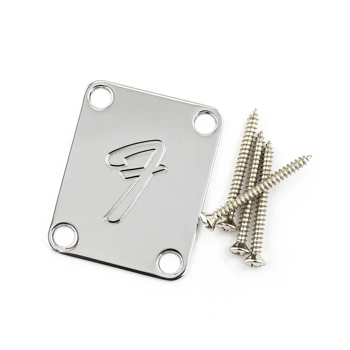 Fender 70‘s Vintage-Style “F” Logo Chrome Neck Plate