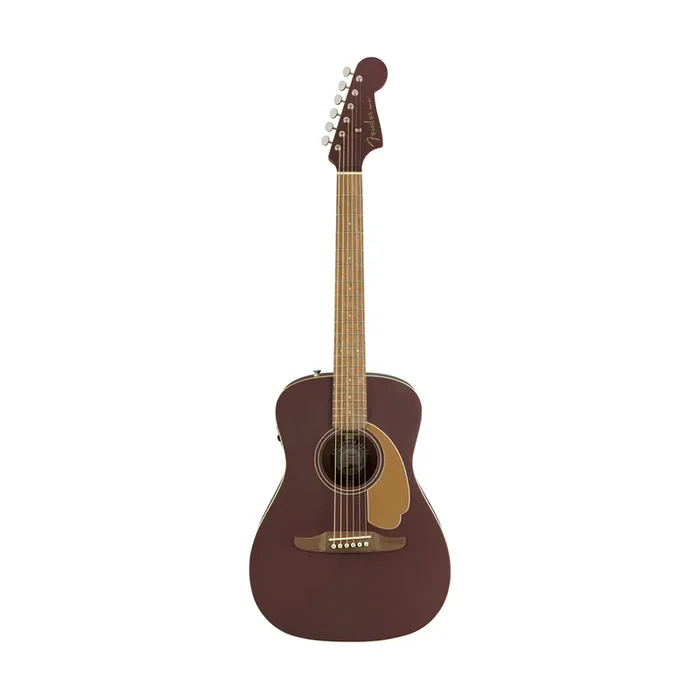 Fender California Malibu Player Small-Bodied Acoustic Guitar, Walnut FB, Burgundy Satin