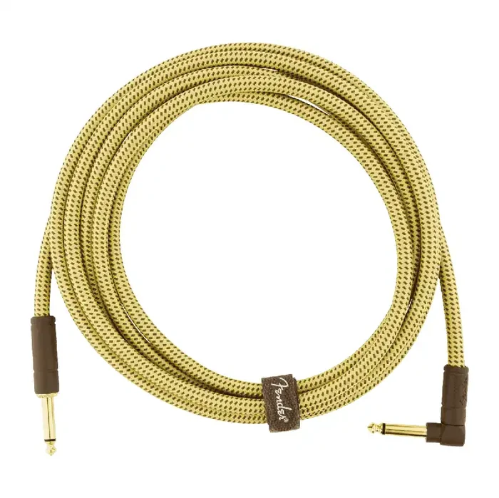 Fender Deluxe Series Tweed Instrument Cable, 10‘ (3m), Straight-Angled