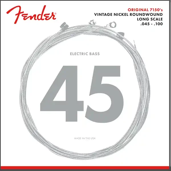 Fender Original Pure Nickel 45-100 Bass Guitar Strings, Long Scale [7150ML]