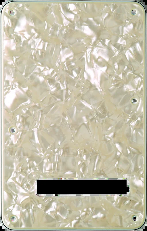 Fender Stratocaster Backplate, 4-Ply, Aged White Moto