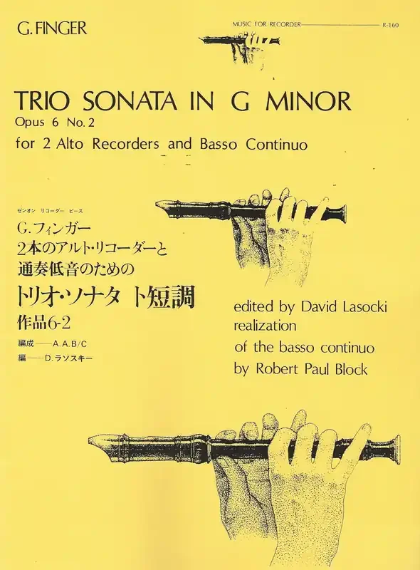 Finger Trio Sonata in g minor for 2 Alto Recorders and Continuo