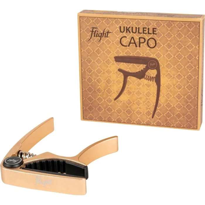 Flight Aluminium Ukulele Capo Gold