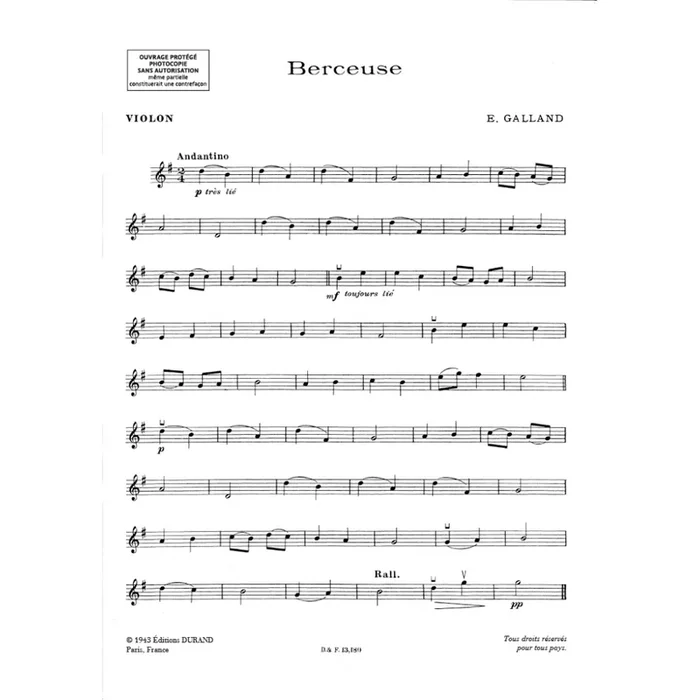 Galland, E. – Berceuse