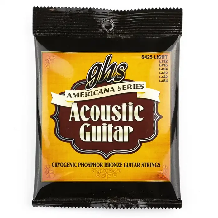 GHS Americana Phosphor Bronze 12-54 Acoustic Guitar Strings, Light