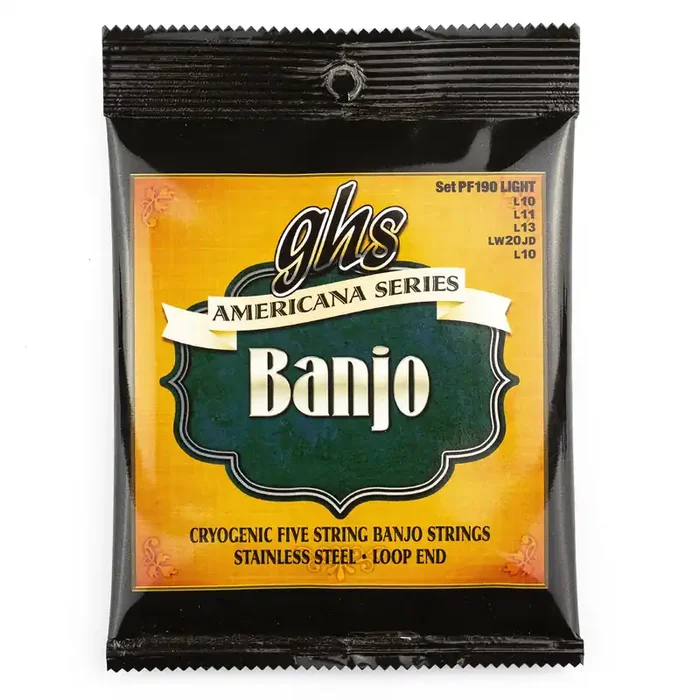 GHS Americana Stainless Steel Banjo Strings 10-20 Light, Loop End