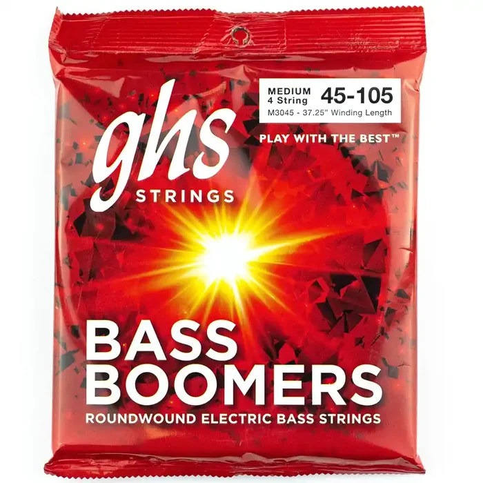 GHS Bass Boomers Nickel Wound 45-105 Bass Guitar Strings, Long Scale [M3045]