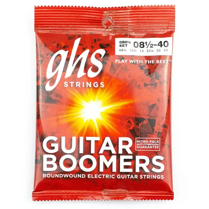 GHS Boomers Dynamite Nickel Alloy 8.5-40 Electric Guitar Strings, Extra Extra Light