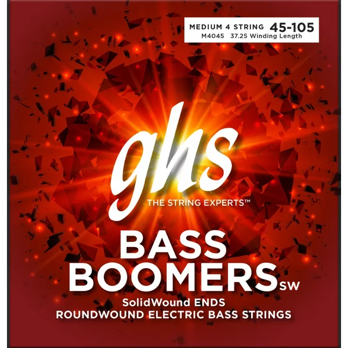 GHS M4045 Bass Boom STD Long Medium Strings 45-105 6/C
