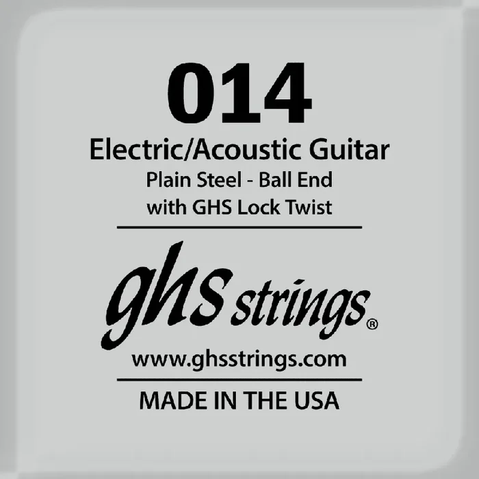 GHS Plain Steel 14 (.014″) Electric/Acoustic Guitar Single String