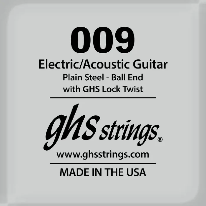 GHS Plain Steel 9 (.009″) Electric/Acoustic Guitar Single String