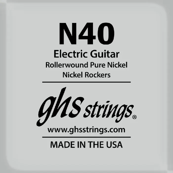 GHS Rollerwound Pure Nickel 40 (.040‚Äù) Electric Guitar Single String