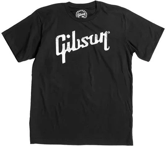 Gibson Distressed Gibson Logo T (Black) Medium