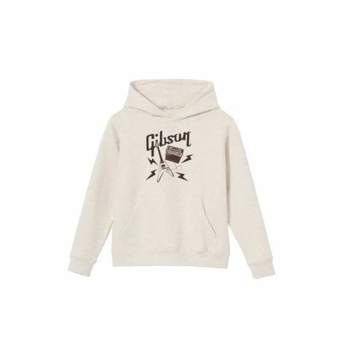 Gibson Kid’s Flying V Pullover Hoodie Cream XL 50% Cotton/50% Polyester