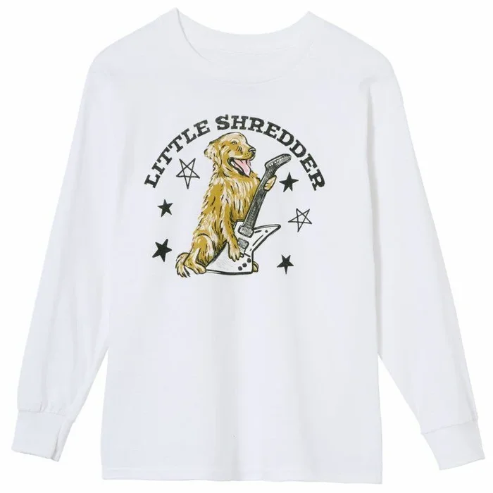 GIBSON KIDS LITTLE SHREDDER LONGSLEEVE TEE WHITE DOG ARTWORK XL