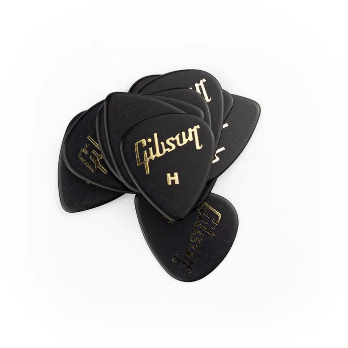 Gibson Standard Black Guitar Plectrums, Heavy, 12-Pack
