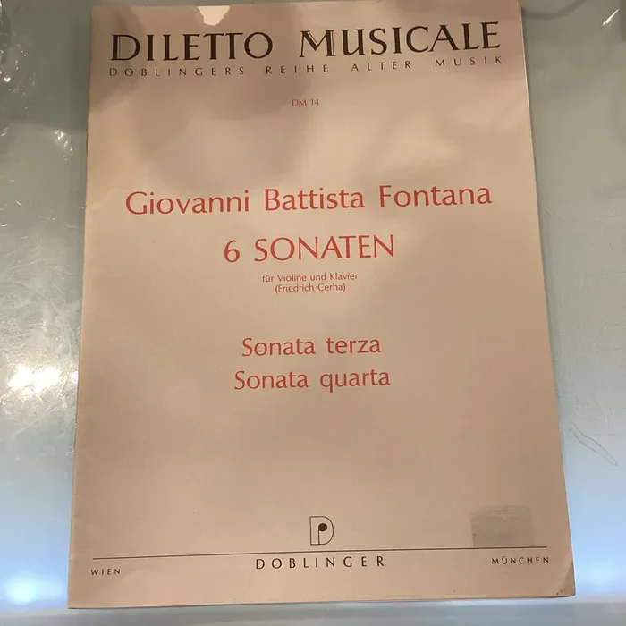 Giovanni Battista Fontana 6 Sonatas for Violin and Piano DM14