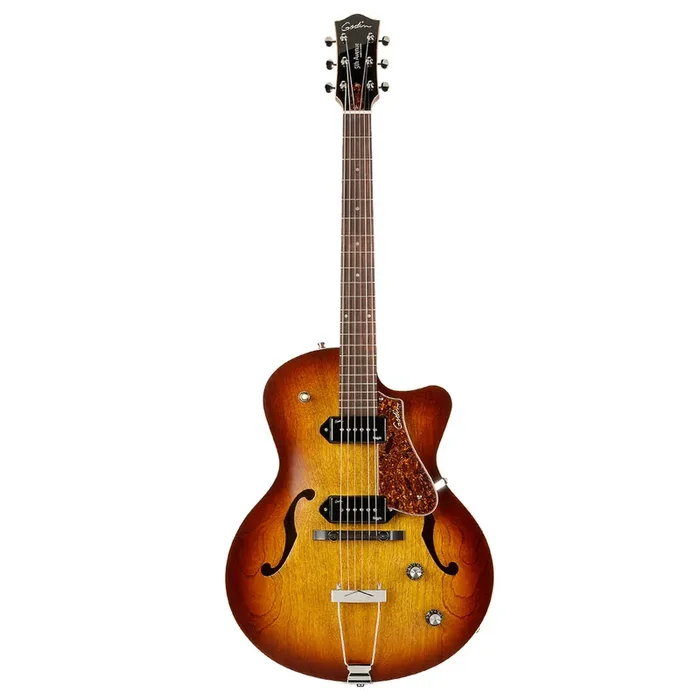 Godin 5th Avenue Semi-Acoustic Guitar ~ Cognac Burst Kingpin II P90