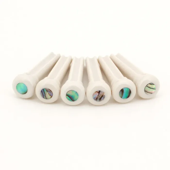 Graph Tech TUSQ Presentation Bridge Pins, White w/ Paua Shell Inlay