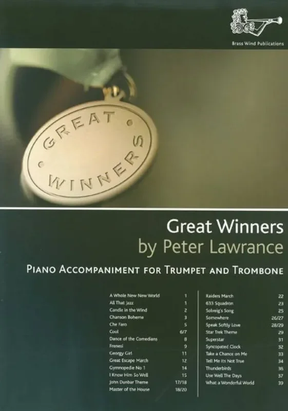 Great Winners Piano Accompaniment For Trumpet / Trombone / Treble Clef Brass