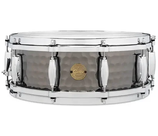 Gretsch Full Range Hammered Black Steel 14×5″ Snare Drum