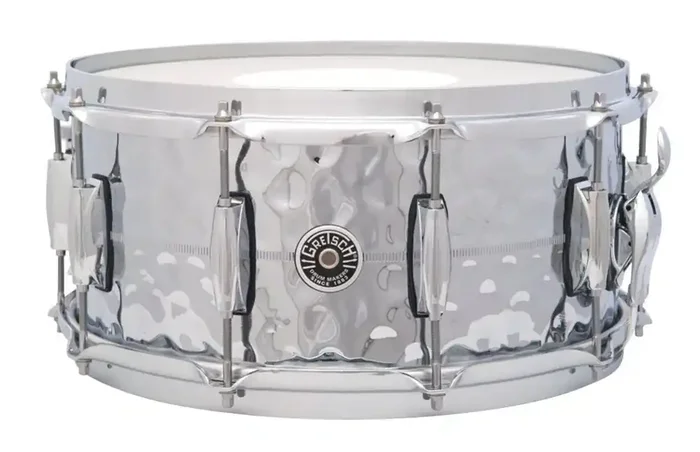Gretsch USA Brooklyn Hammered Chrome Over Brass Snare Drum 14×6.5″