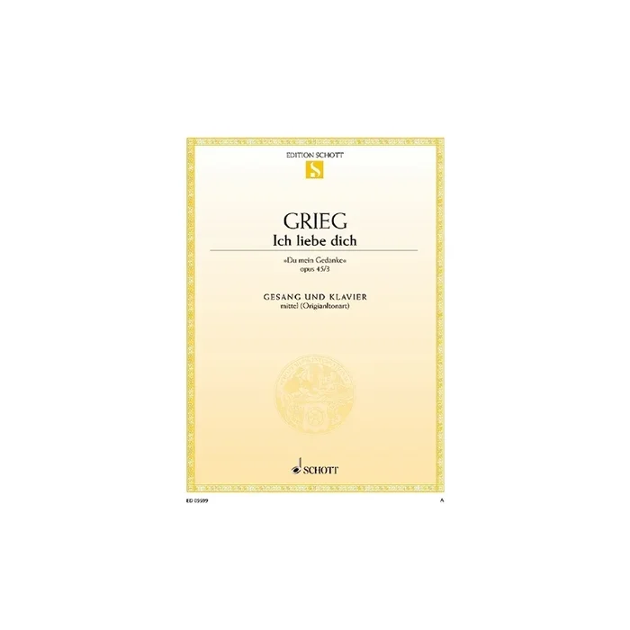 Grieg, Edvard – Ich liebe dich op. 41/3