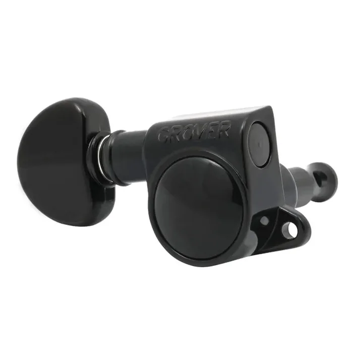 Grover Mid-Size Rotomatic 18 Series ~ 3+3 ~ Black Chrome