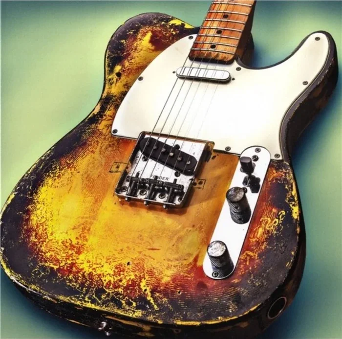 Guitar Greeting Cards Antique 6 Pack