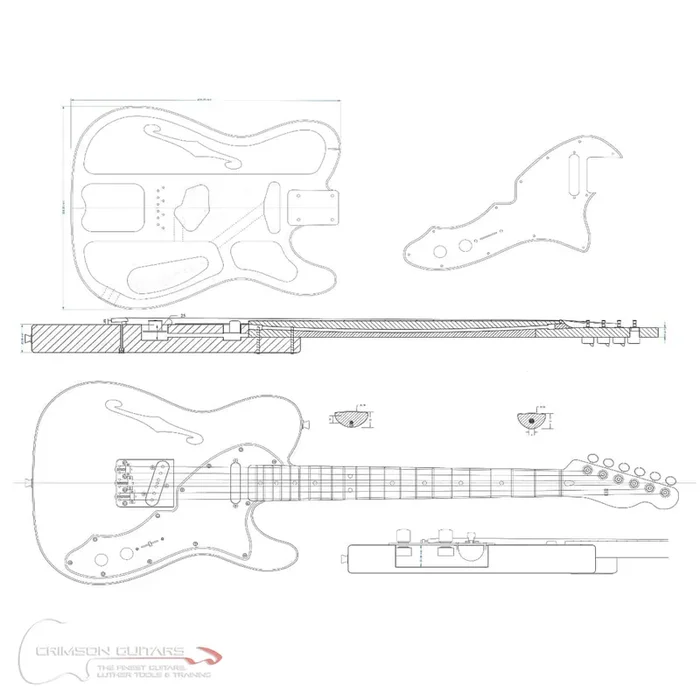 Guitar Plans – T-Type 69 Thinline