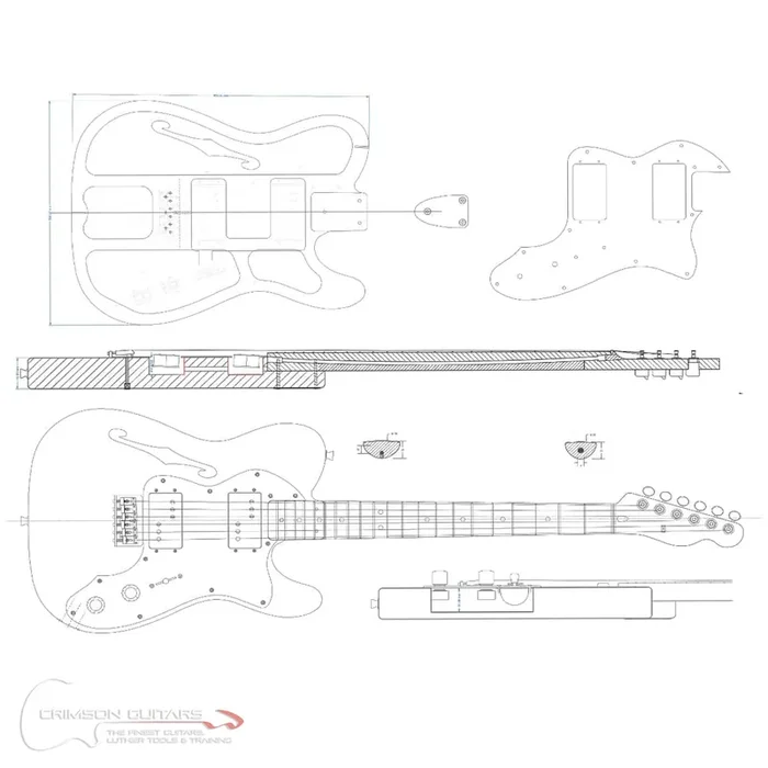 Guitar Plans – T-Type 72 Thinline