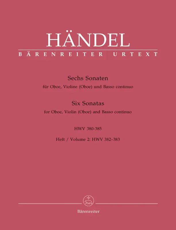 Handel: 6 Trio Sonatas – Volume 2, HWV 382 & 383