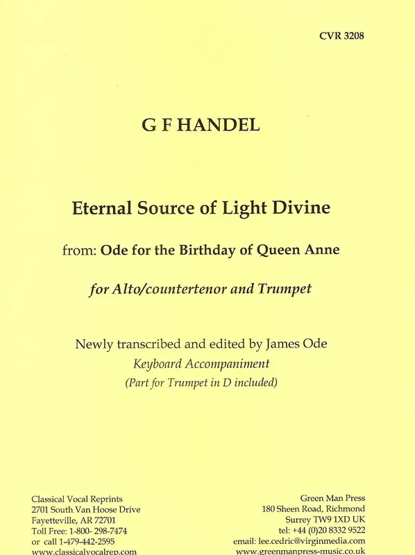 Handel Eternal Source of Light Divine