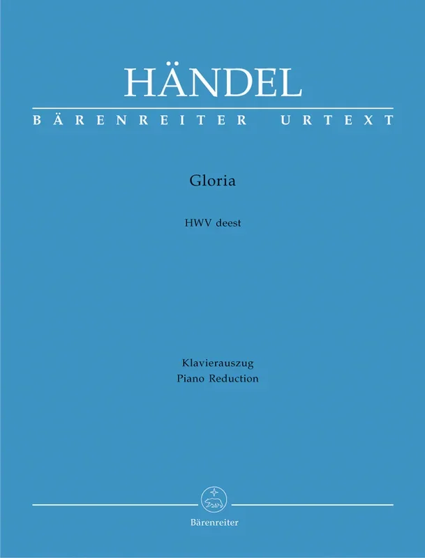 Handel: Gloria HWV Deest – Vocal Score