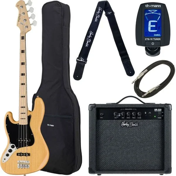 Harley Benton JB-75MN LH NA Vintage Bundle