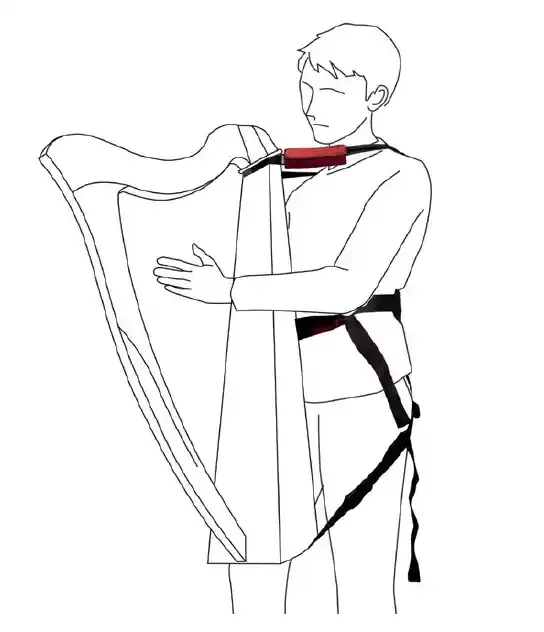 Harness for 25 & 27 String Juno Harp by Salvi