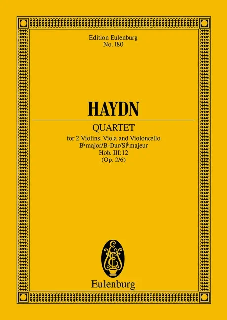 Haydn, Joseph : Haydn, Joseph : String Quartet Bb major, – string quartet – Schott Digital