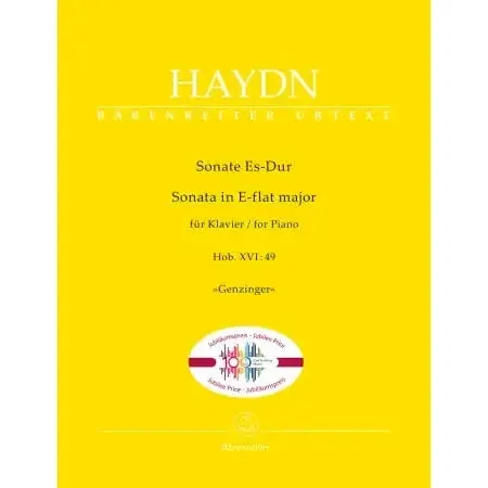 Haydn, Joseph Sonata E-flat Hob.XVI 49 Piano