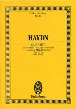 Haydn : String Quartet: D minor: Op76: 2: Miniature Score