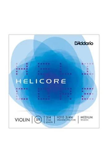 Helicore Violin String Set – 3/4 Medium Tension